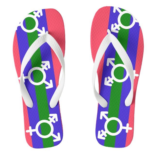 Trigender Stolz Flip Flops (Fußbett)