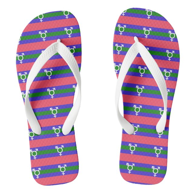 Trigender Stolz Flip Flops (Fußbett)