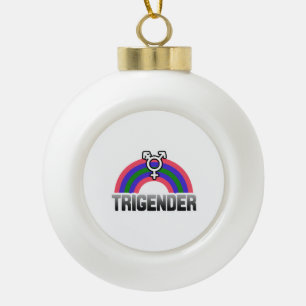Trigender Stolz Keramik Kugel-Ornament