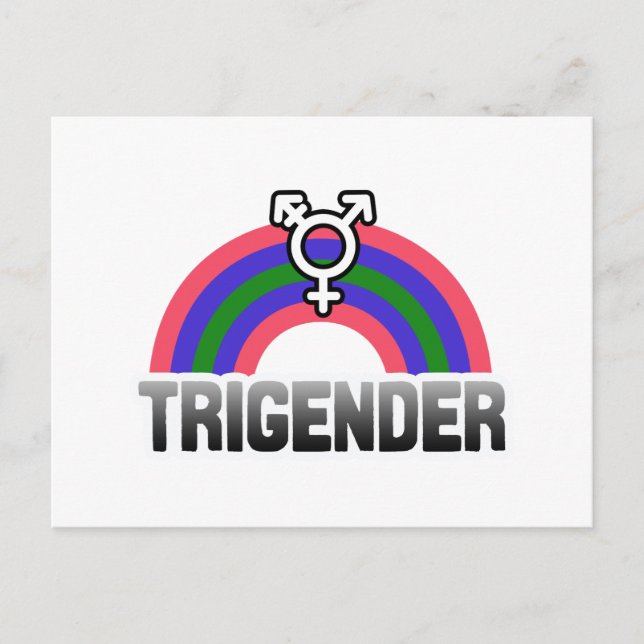 Trigender Stolz Postkarte (Vorderseite)
