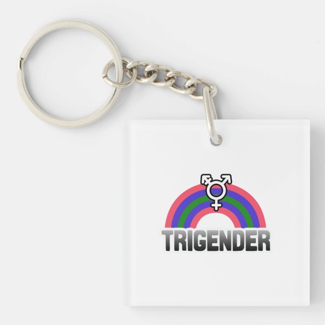 Trigender Stolz Schlüsselanhänger (Vorderseite)