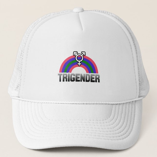 Trigender Stolz Truckerkappe (Vorderseite)