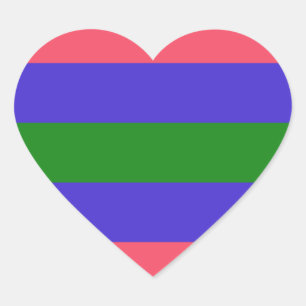 Trigender-Stolzflagge Herz-Aufkleber