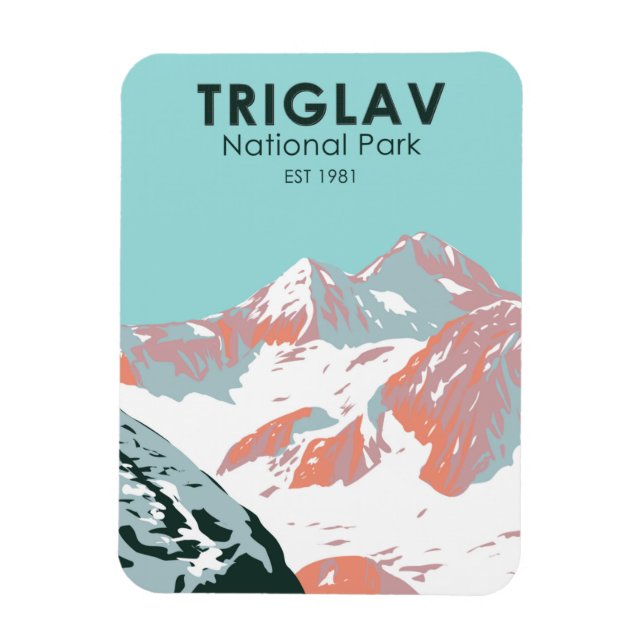 Triglav National Park Mount Triglav Slowenien Magnet (Vertikal)