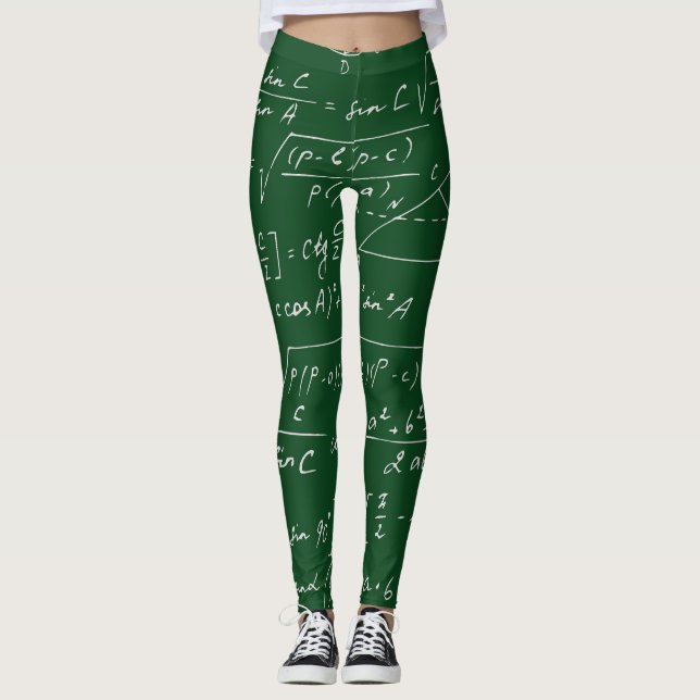 Trigonometrie formuliert geometrisches Muster Leggings (Vorderseite)
