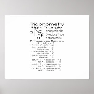 Trigonometrie-Poster Poster