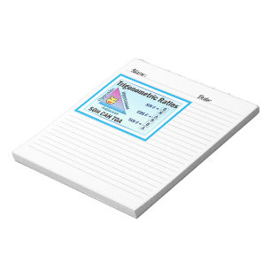 Trigonometrie SOH CAH TOA Blue Notepad Notizblock