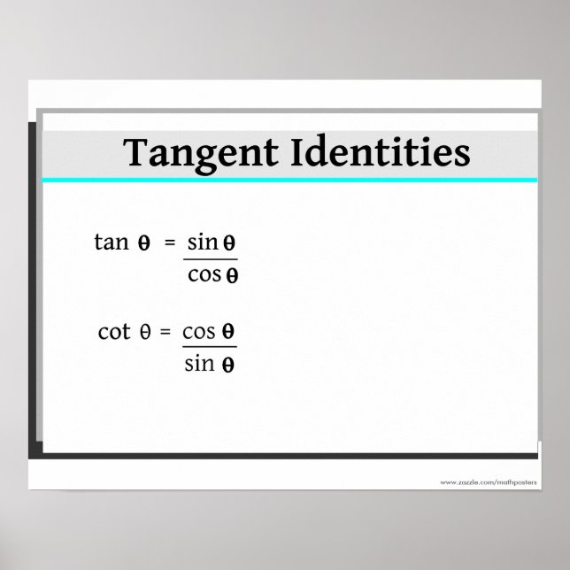 Trigonometrie: Tangent Identifier Poster (Vorne)