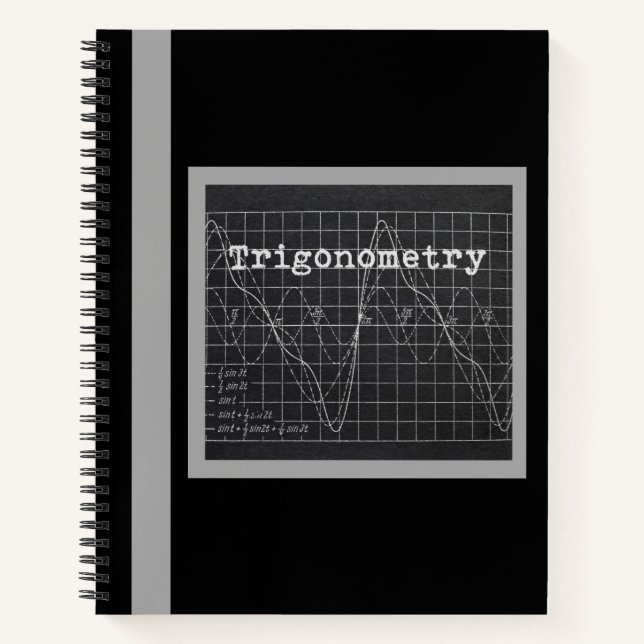 TRIGONOMETRIEANLAGEN (SCHWARZ) - NOTEBOOK NOTIZBUCH (Vorderseite)