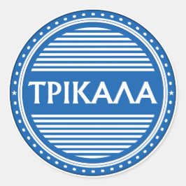 Trikala City Pride Emblem – Greek Identity Runder Aufkleber