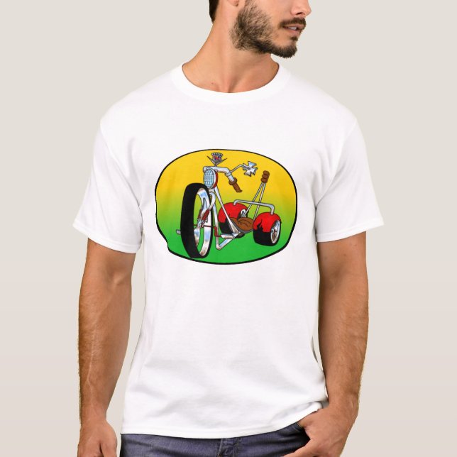 trike Dreirad kuppelte heraus T-Shirt (Vorderseite)