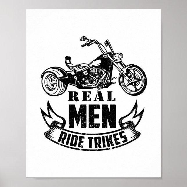 Trike Geschenke für Männer | Triker Trikes Motorra Poster (Vorne)