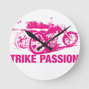 trike Leidenschaft Runde Wanduhr