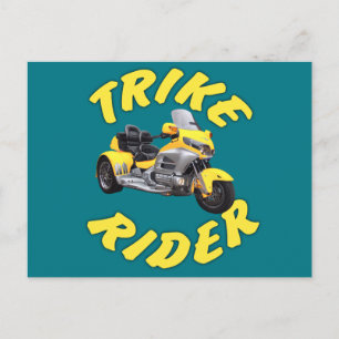 Trike Reiter im Gelb Postkarte