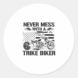 Trike Sayings | Triker Trikes Biker Biking Gifts Runder Aufkleber