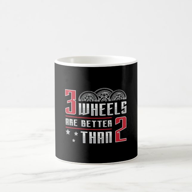 Triker 3 Räder sind besser als 2 Motor Trike Kaffeetasse (Mittel)