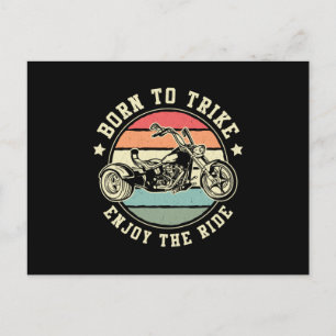 Triker Born Trike Enjoy The Ride Motor Trike Retro Postkarte