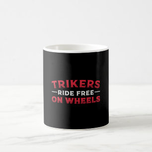 Triker fahren kostenlos mit dem Motorrad Trike Kaffeetasse