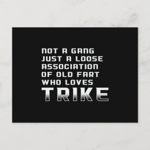 Triker Motor Trike Trikers Motorrad Lustig Retro Postkarte