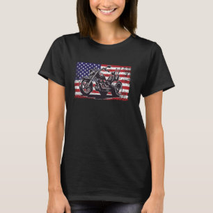 Triker Motorrad USA American Flag Trike Biker Pa T-Shirt