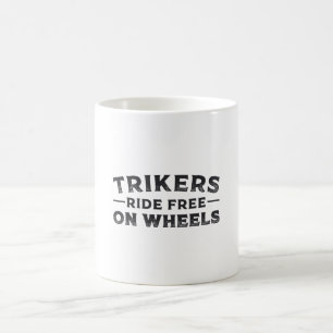 Triker Trikers fahren frei auf Rädern Dreirad Lust Kaffeetasse