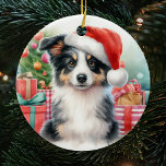 Trikolore Border Collie Puppy Christmas Keramik Ornament<br><div class="desc">Feiern Sie den Urlaub mit unserem bezaubernden Tribfarbenen Border Collie Welpe Weihnachtsschmuck, das eine charmante Darstellung Ihres geliebten canine Begleiter zeigt. Dieses einzigartige Ornament verleiht Ihrem Weihnachtsbaum eine reizvolle Touch, indem es den spielerischen Geist und die liebenswerten Eigenschaften eines Tribfarbenen Border Collie Welpen einfängt. Ein perfektes Geschenk für Freunde der...</div>
