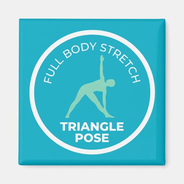 Trikonasana Triangle Pose • Full Body Stretch Yoga Magnet (Vorne)