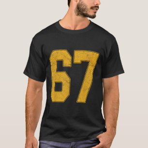 Trikot 67 nummeriertes Uniform-Sportteam 67. T-Shirt