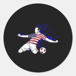 Trikot der amerikanischen Nationalmannschaft der V Runder Aufkleber