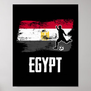 Trikot mit ägyptischer Flagge ägyptische Fußballma Poster