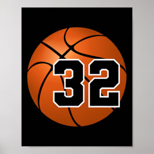 Trikot Sketll Lucky Lieblingszahl #32 Poster