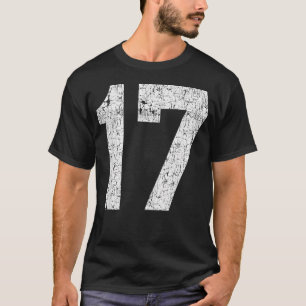 Trikot Uniform Nummer 17 Sportartikel 17. T-Shirt