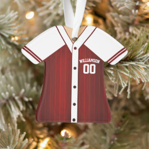 Trikotfarben Personalisiertes Baseball-Trikot Ornament