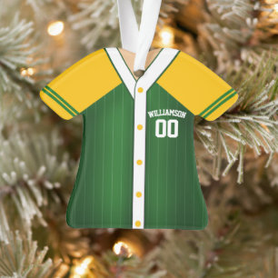 Trikotfarben Personalisiertes Baseball-Trikot Ornament