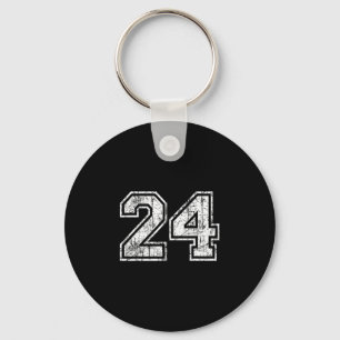 Trikotnummer 24 Vintage Sketll Player Jersey rampo Schlüsselanhänger