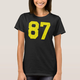 Trikotnummer #87 Gelb, 87. Platz T-Shirt