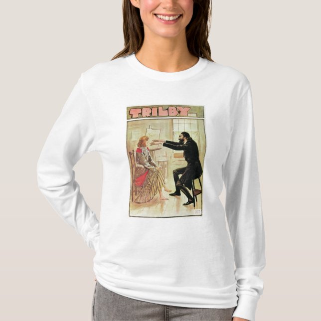 Trilby hypnotised durch Svengali T-Shirt (Vorderseite)