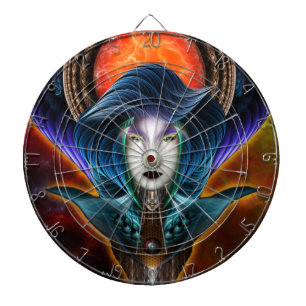 Trilia Red Nebula Portrait Dartscheibe