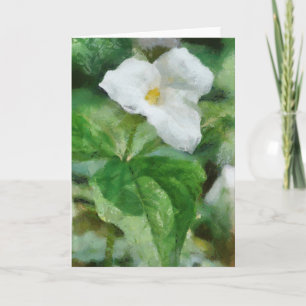 Trillium Blume Grußkarte Artwork Karte