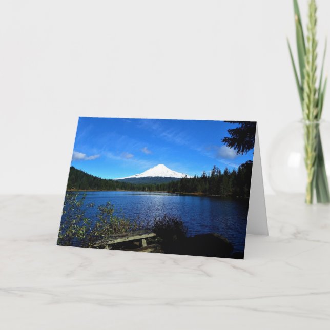 Trillium Lake, OR Karte (Vorderseite)
