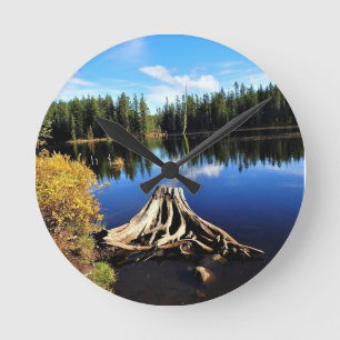 Trillium Lake, OR Runde Wanduhr