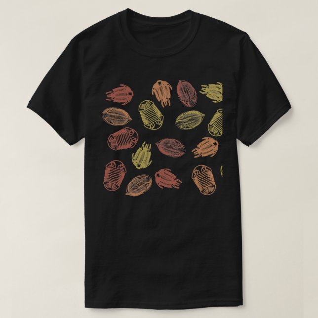 Trilobite Lover Fossil Muster 14 T-Shirt (Design vorne)