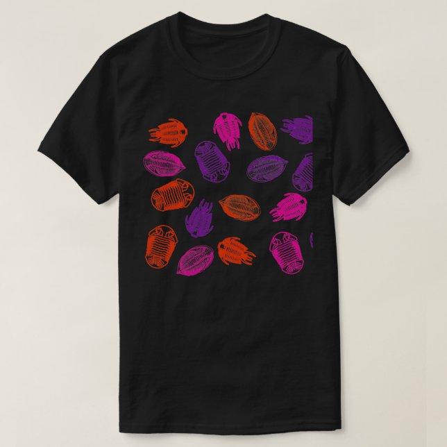 Trilobite Lover Fossil Muster 8 T-Shirt (Design vorne)
