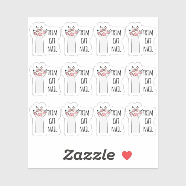 Trim Cat Nails Clipping Nail Pet Grooming Planner Aufkleber (Blatt)