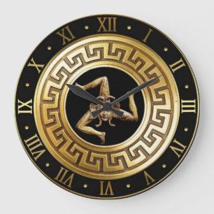 Trinacria Sizilianische Medusa-Uhr Große Wanduhr