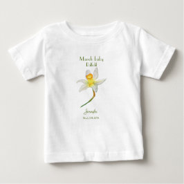 Trinatrium Geburtstag Monat März Aquarell T - Shir Baby T-shirt