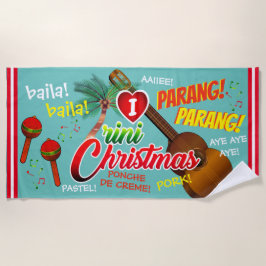 Trini Christmas is de Best / Marac und Cuatro Strandtuch