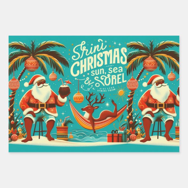 Trini Christmas Wrapping Paper Bundle  Geschenkpapier Set (Vorderseite)