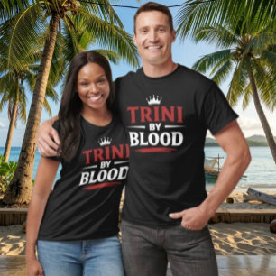 TRINI durch BLUT - ROT und WEISSE SCHRIFT T-Shirt