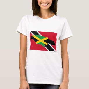 TRINI FLAG JAMAICA MAP T-Shirt